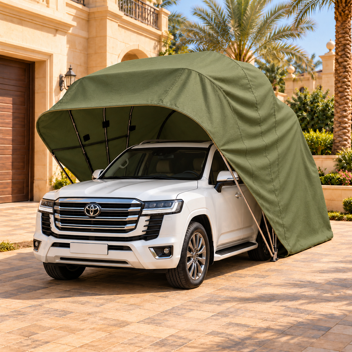 DAARA automatic tent protecting an SUV
